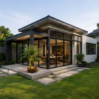 Visual placeholder for house extension project